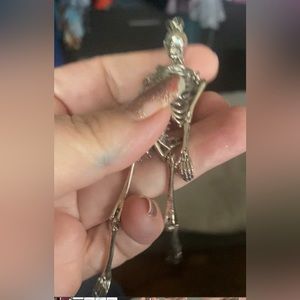 Sterling silver articulated skeleton